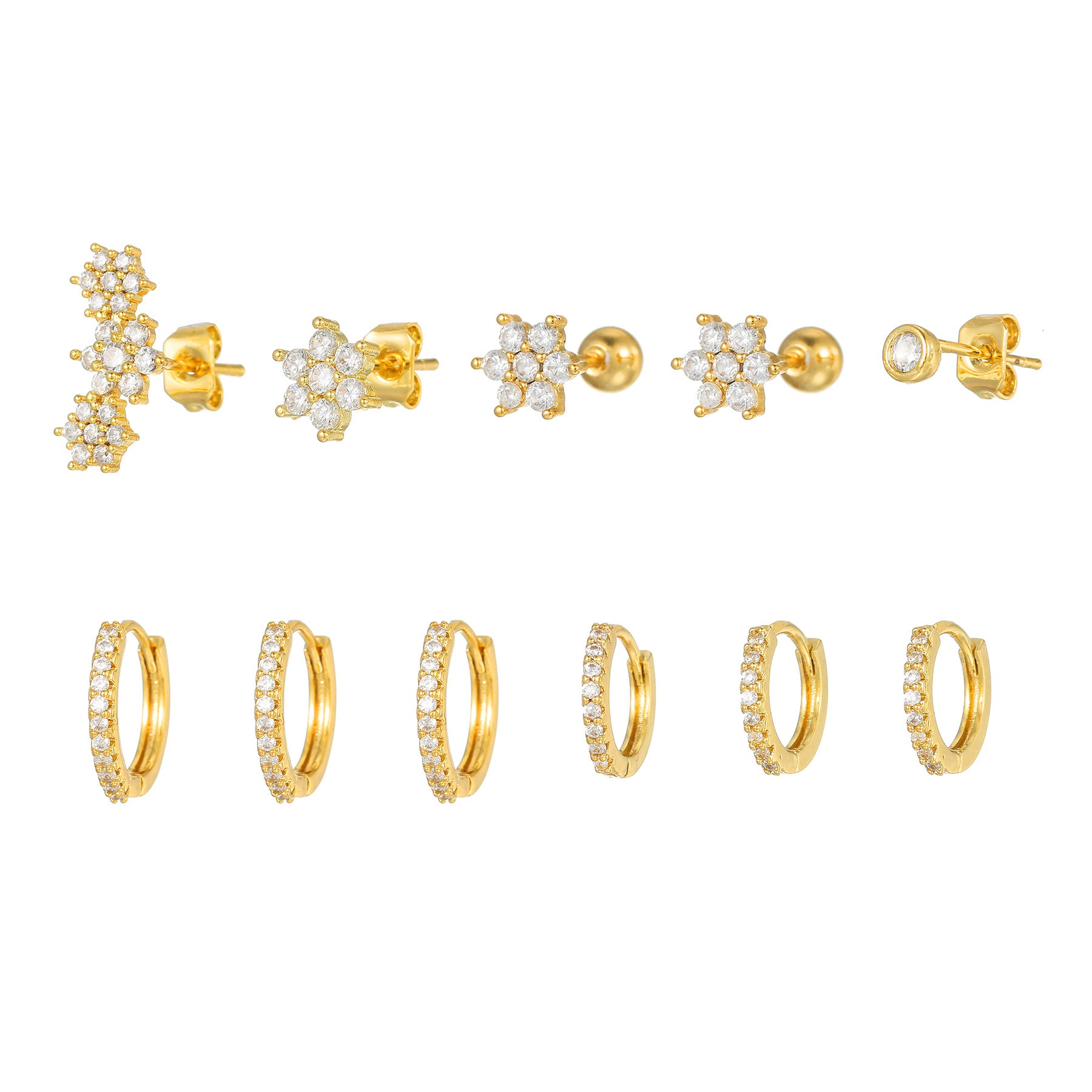 Trendy Cubic Zirconia Floral S - DippedShop Wholesale - #2835