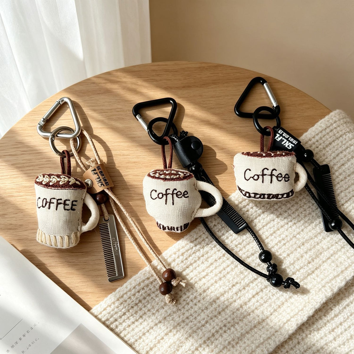 Coffee Cup Plush Bag Charm - DippedShop Wholesale - #0083
