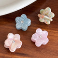 Cute Rhinestone Mini Flower Acetate Hair Claw 6W6HCP1247
