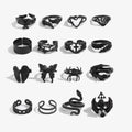 Snake Open Ring - DippedShop Wholesale - #4291