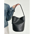 Trendy Solid Color Commuter Bucket Shoulder Bag 6W10BBG2017