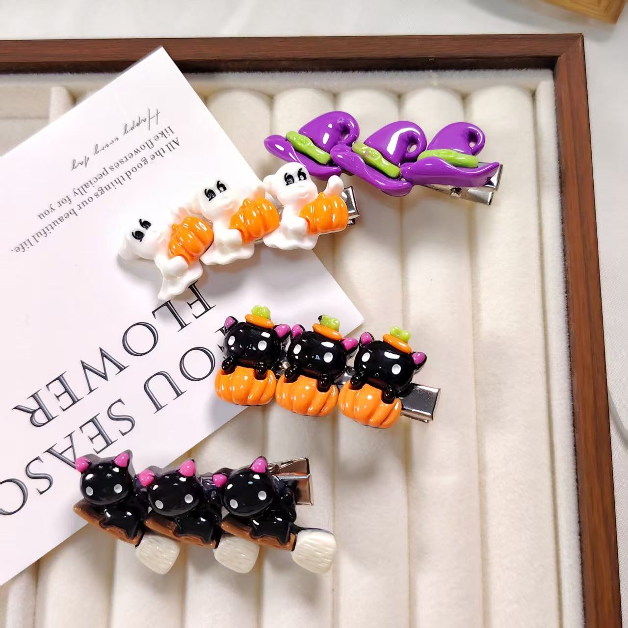 Cute Halloween Pumpkin Ghost Duckbill Hair Clip 6W6HCP1316