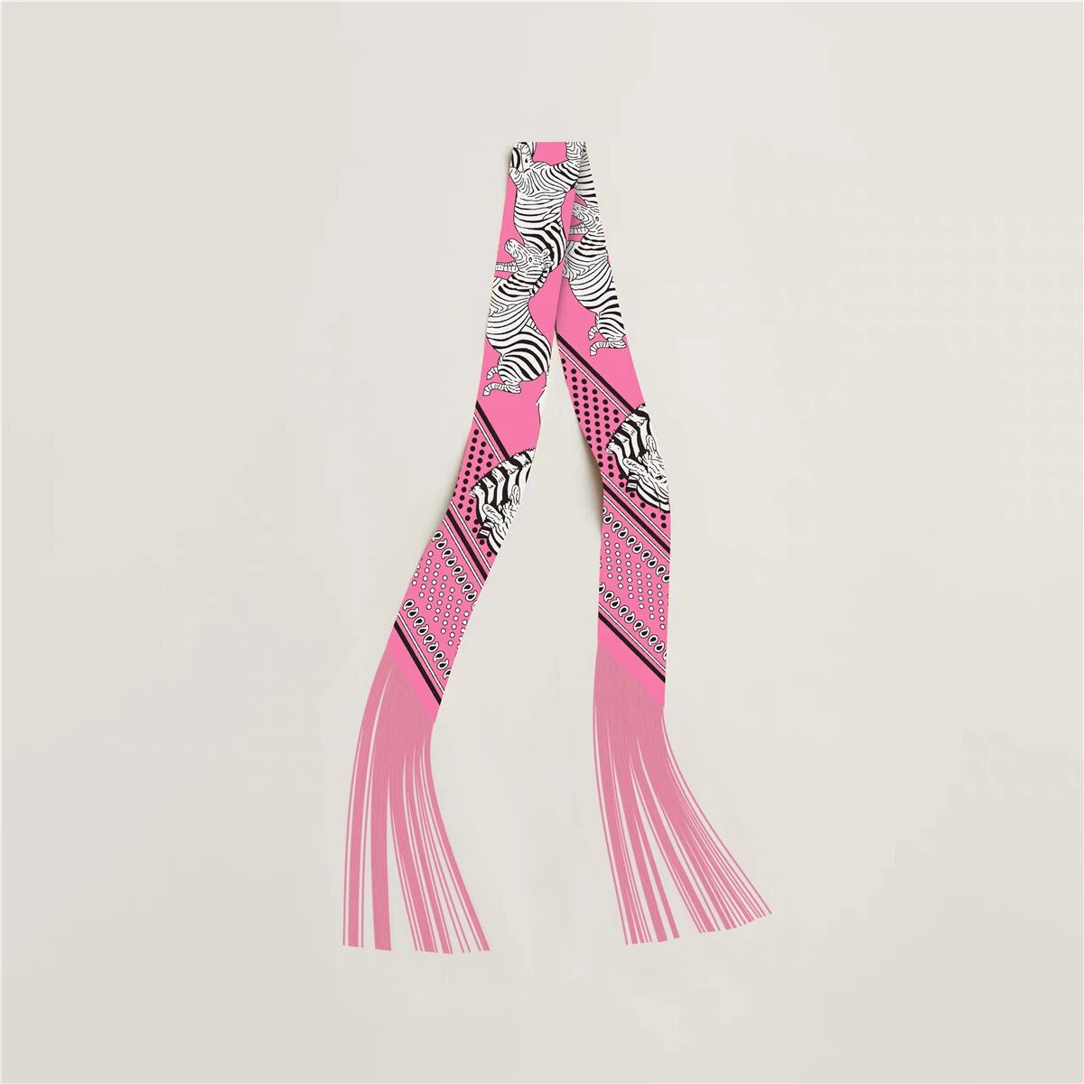 Horse Print Tassel Silk Scarf - DippedShop Wholesale - #6227