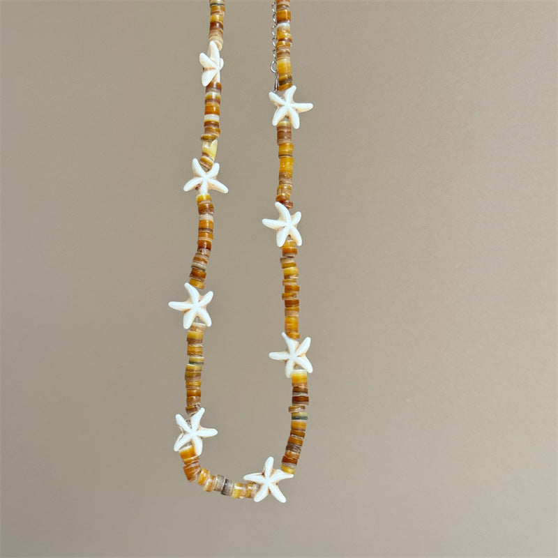 Vintage Starfish Beaded Necklace - DippedShop Wholesale - #4995