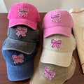 Cute Bow Knot Solid Color Baseball Cap MK2BW6W6HAT87