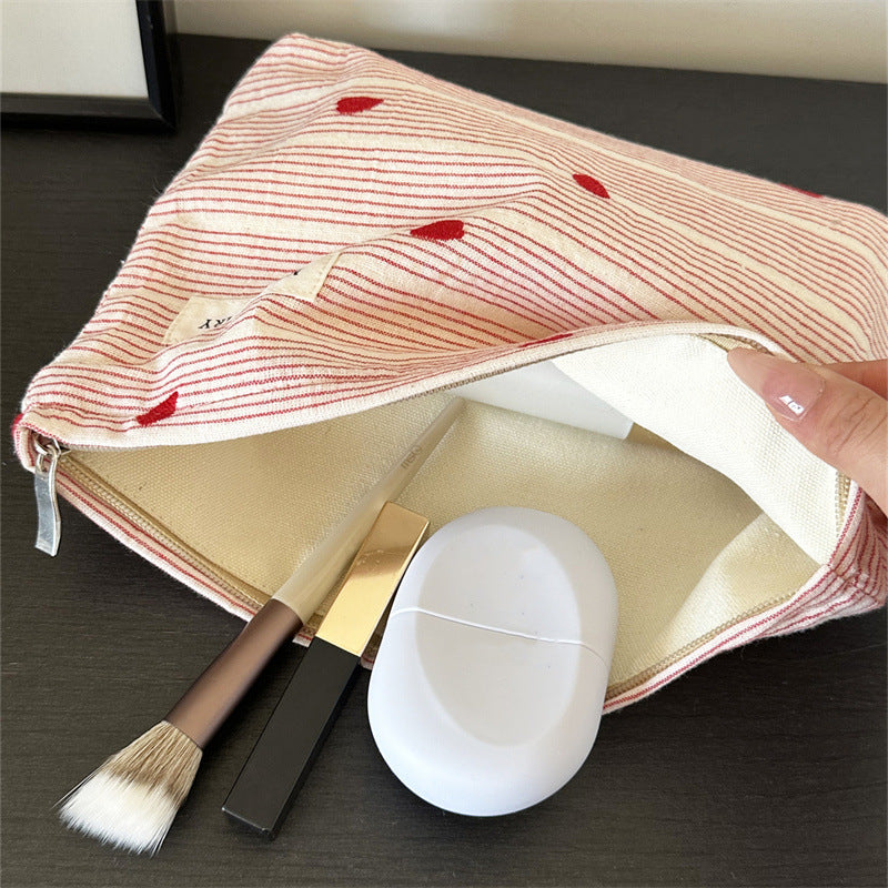 Striped Color Block Makeup Bag - DippedShop Wholesale - #7539