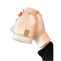 Faux Fur Convertible Fingerless Gloves - DippedShop Wholesale - #6947