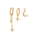 Stylish Gold Plated Moon Penda - DippedShop Wholesale - #3235