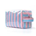 Simple Color Block Striped PVC Cosmetic Bag MK2BLW6C5CO07