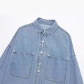 Trendy Denim Polo Shirt - DippedShop Wholesale - #8691