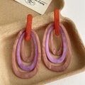 Multi-Layer Oval Dangle Earrings - DippedShop Wholesale - #8099