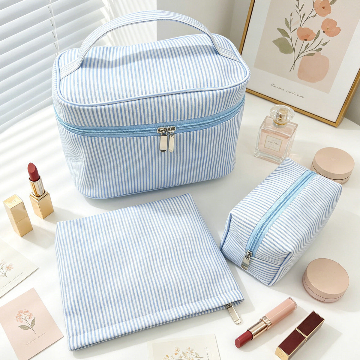 Minimalist Striped Print Large Capacity - DippedShop Wholesale - #2707