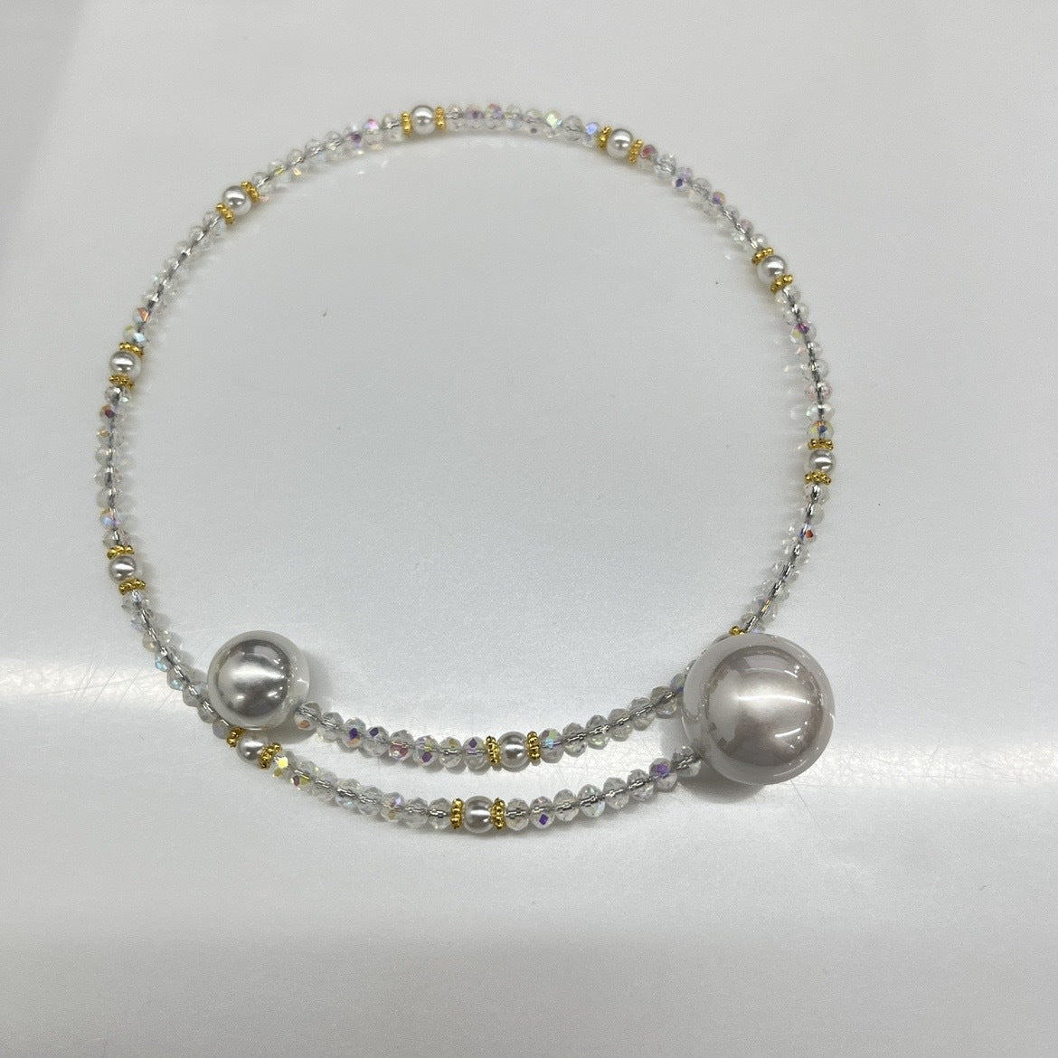 Stylish Irregular Cross Pearl Necklace 6W6JNC976