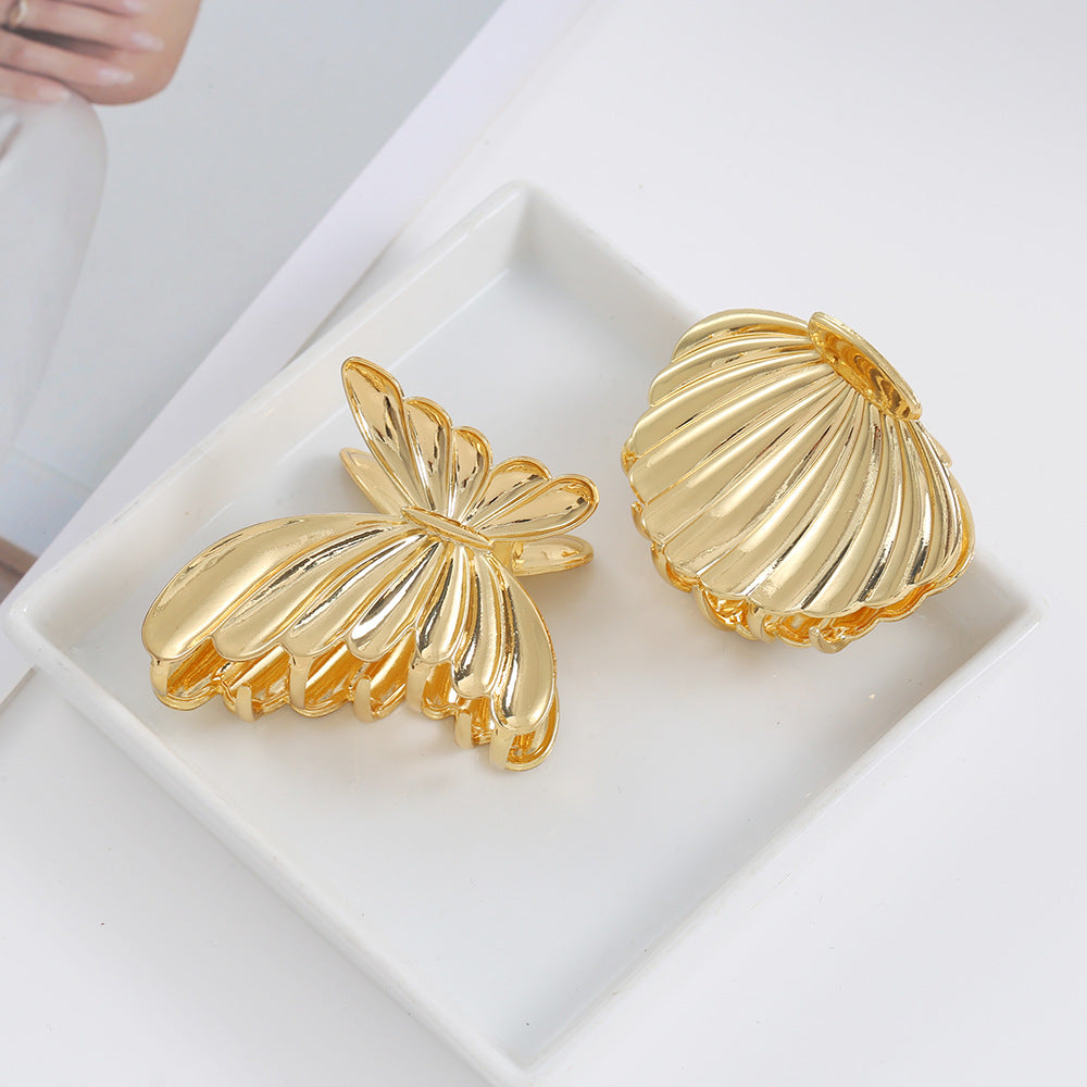 Gold Shell Hair Claw - DippedShop Wholesale - #0307