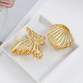 Simple Gold Shell Non-Slip Hair Claw MK2MBEP6W6HCP374