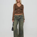 Floral Lace Cropped Top - DippedShop Wholesale - #2675