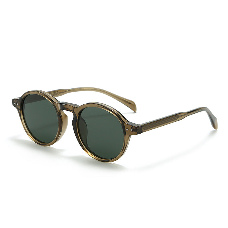 Retro Round Frame Polarized Sunglasses DP25B626