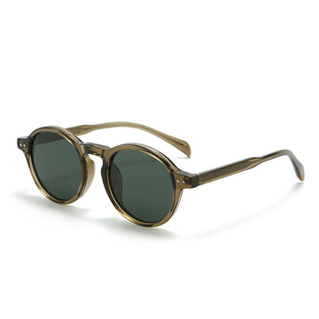 Retro Round Frame Polarized Sunglasses DP25B626