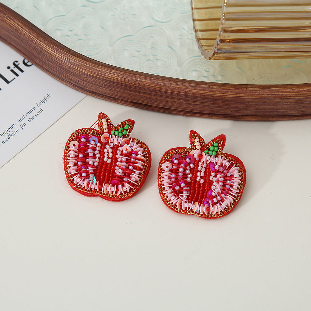 Handmade Beaded Pineapple Earrings - DippedShop Wholesale - #4275