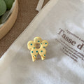 Sweet Polka Dots Mini Flower Hair Claw Clip 6W6HCP1288