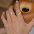 Geometric Cubic Zirconia Ring - DippedShop Wholesale - #7731