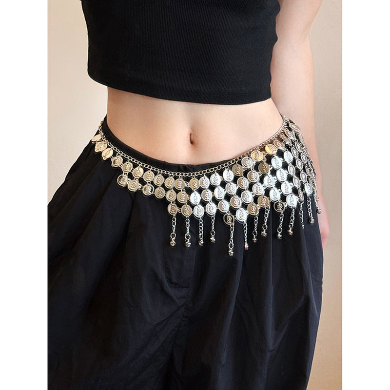 Chunky Beaded Tassel Waist Chain - DippedShop Wholesale - #9827