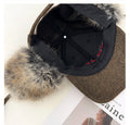 Winter Warm Letter Embroidery Faux Fur Baseball Cap 6W6HAT522
