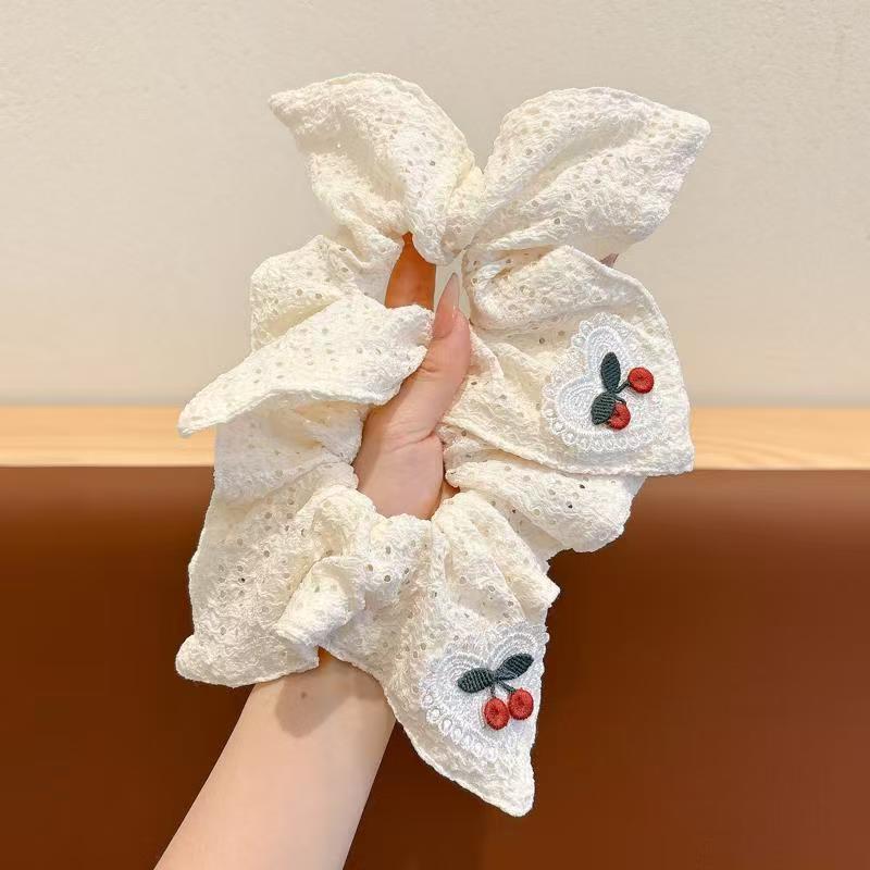 Cherry Lace Hair Scrunchie - DippedShop Wholesale - #2787
