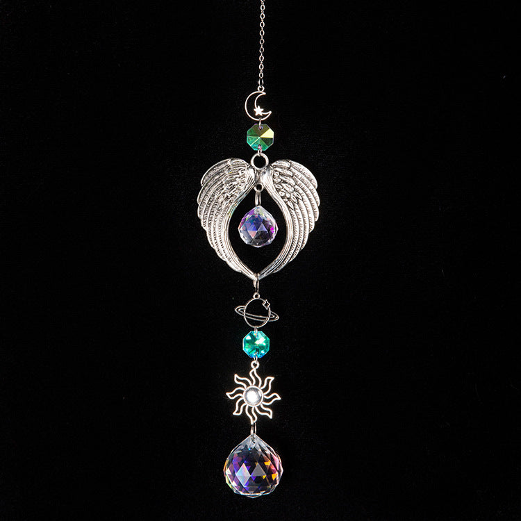 Angel Wing Crystal Ball Hanging Suncatchers MK2CZAS6H7HLS65