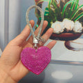 Rhinestone Heart Bag Charm - DippedShop Wholesale - #5699