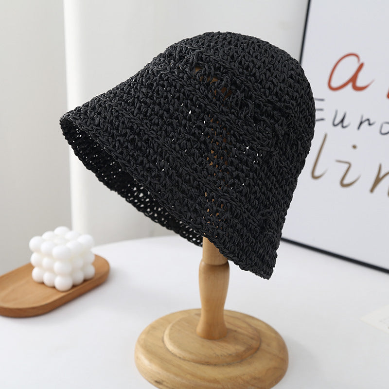 Straw Hollow Bucket Hat - DippedShop Wholesale - #8195