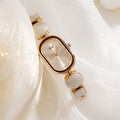 Trendy Oval Quartz Irregular Chain Bnagle Watch MK2SSAS6W6JWA13
