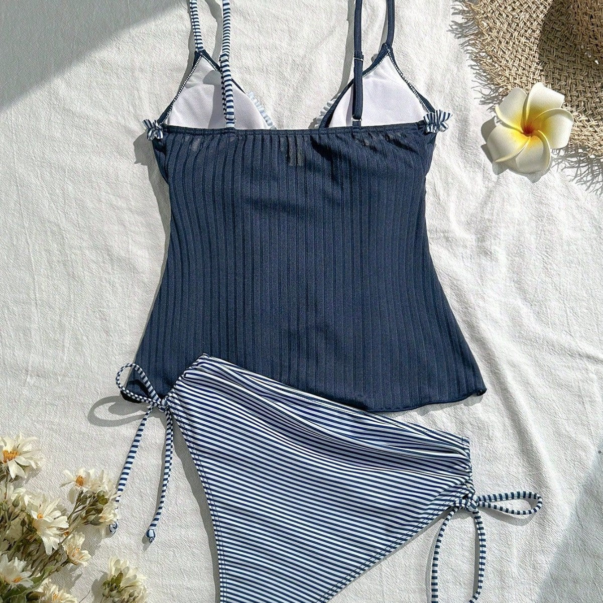 Ruffle Spaghetti Strap Tankini - DippedShop Wholesale - #5699