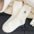 Cute Embroidery Mink Velvet Christmas Socks 6W8FSO899