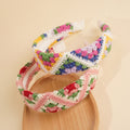 Crochet Flower Hair Band - DippedShop Wholesale - #3267