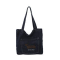 Vintage Embroidered Dog Denim Shoulder Tote Bag 6W10BBG2369