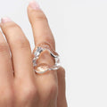 Stylish Crystal Irregular Holl - DippedShop Wholesale - #3763