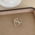 Love Heart Hollow Open Ring - DippedShop Wholesale - #9747