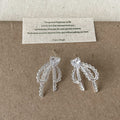 Pearl Bow Dangle Earrings - DippedShop Wholesale - #0643
