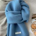 Minimalist Solid Color Versatile Warm Knit Scarf 6W6NSC89