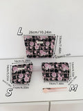Vintage Floral Embossed Portable Makeup Bag MK2BW6W10BOB409