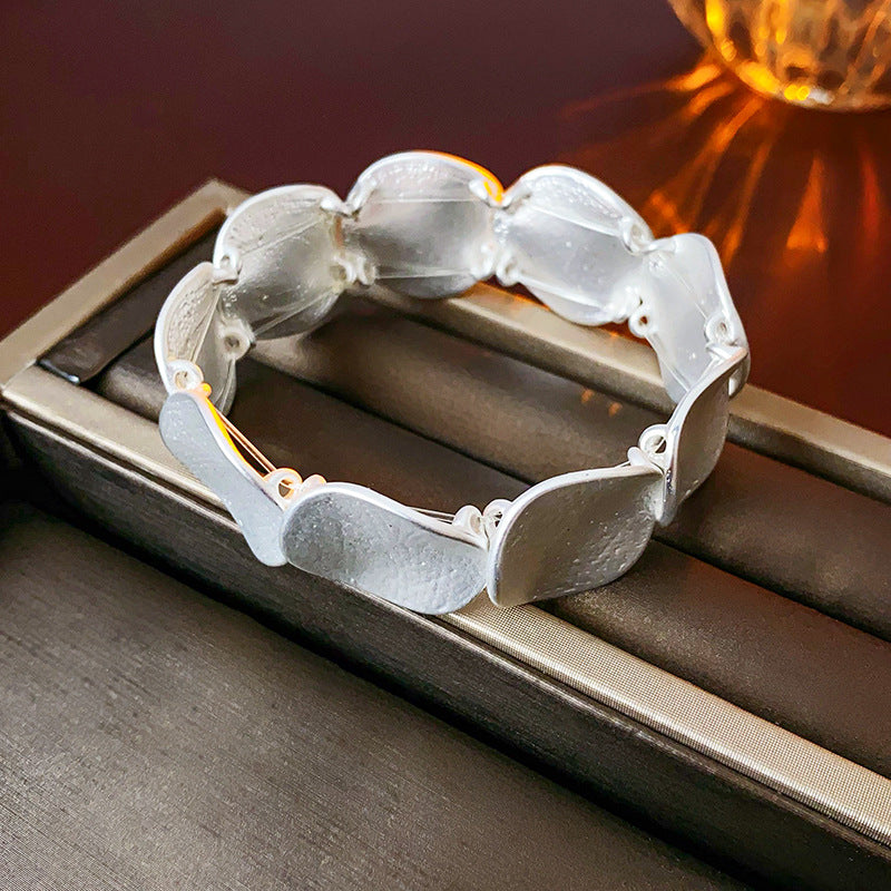 Retro Gold Plated Disc Splice Bracelet 6W6JBR711