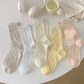 Solid Bow Mesh Socks - DippedShop Wholesale - #5523