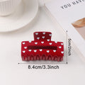 Heart Print Hair Claw - DippedShop Wholesale - #7235