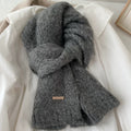 Minimalist Solid Color Knit Wool Scarf 6W6NSW303
