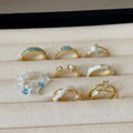 Open Pearl Rhinestone Ring - DippedShop Wholesale - #2499