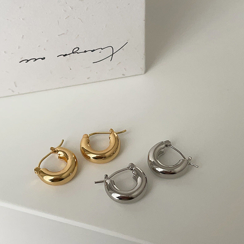 Hollow Thick Hoop Earrings - DippedShop Wholesale - #1683
