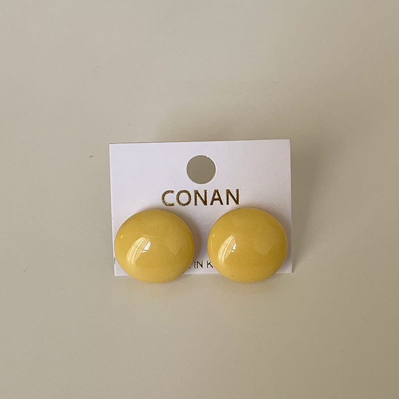 Enamel Square Stud Earrings - DippedShop Wholesale - #7795