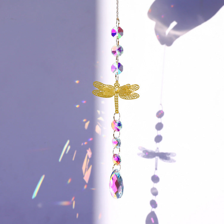 Geometry Crystal Ball Metal Dragonfly Hanging Suncatchers MK2CZAS6H7HLS64