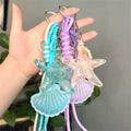 Ocean Element Starfish Shell Pendant Keychain 6W10BBC373